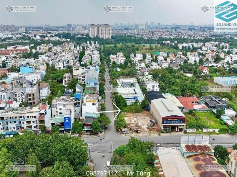 Đất biệt thự góc 2 mặt tiền đường Liên Phường
